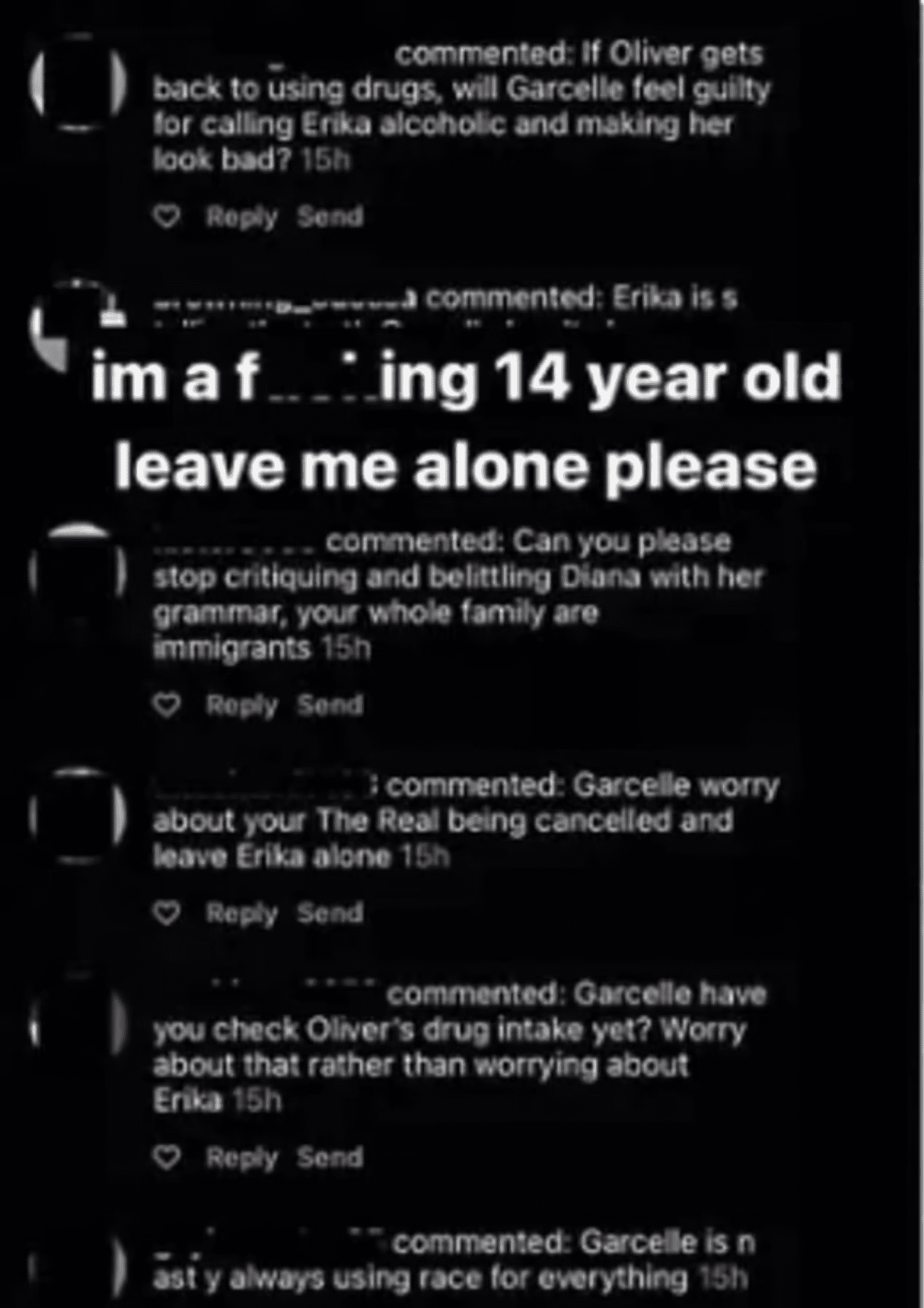 Jax shared a screenshot of hateful comments on Instagram (Instagram)