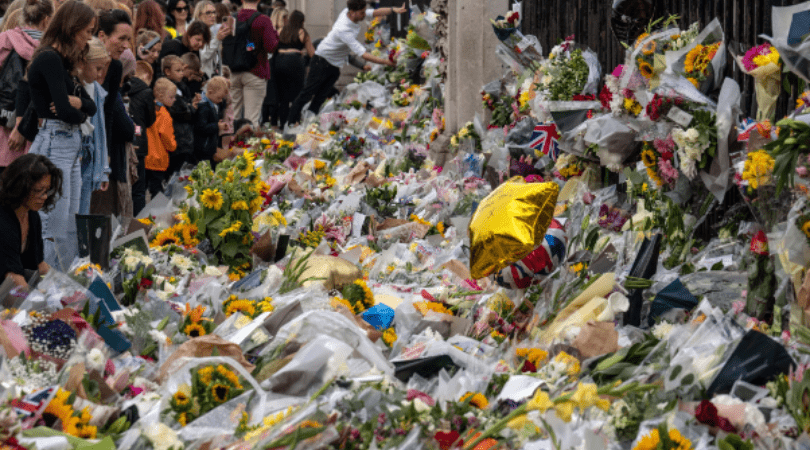 Sea of thousands of flowers as people pay tribute to the Queen (Carl Court/Getty Images
