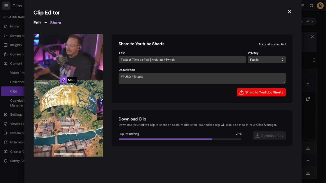 Twitch revealed new video editing feature (Twitch)