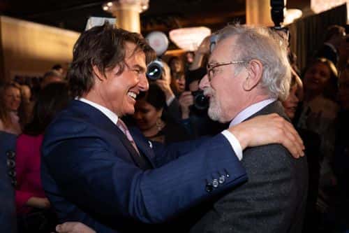 Tom Cruise and Steven Spielberg attending the Oscar Nominees Luncheon 2023 (The Academy)