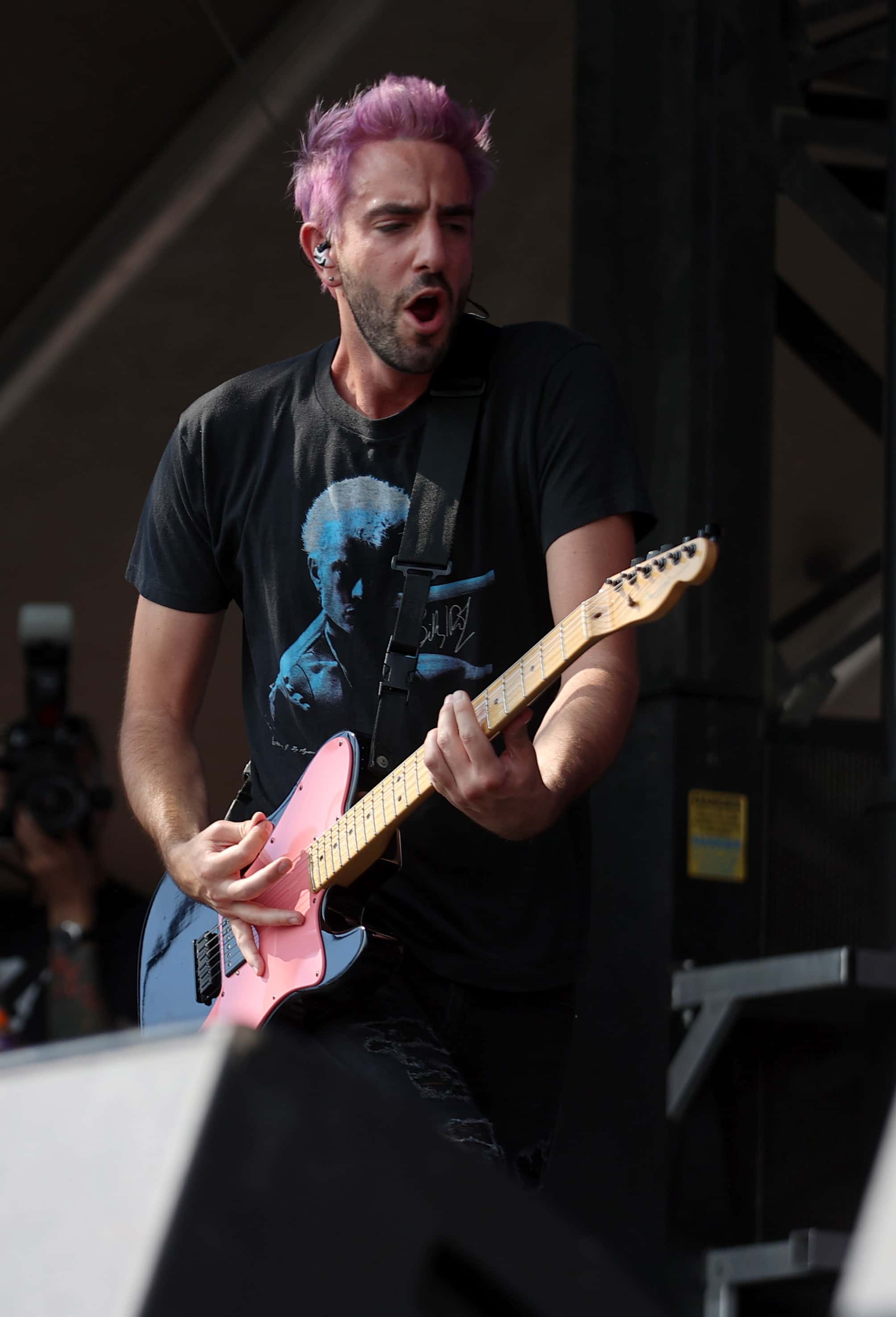 Jack Barakat of All Time Low performs on the Daytime Stage at the 2021 iHeartRadio Music Festival at AREA15 on September 18, 2021 in Las Vegas, Nevada. EDITORIAL USE ONLY