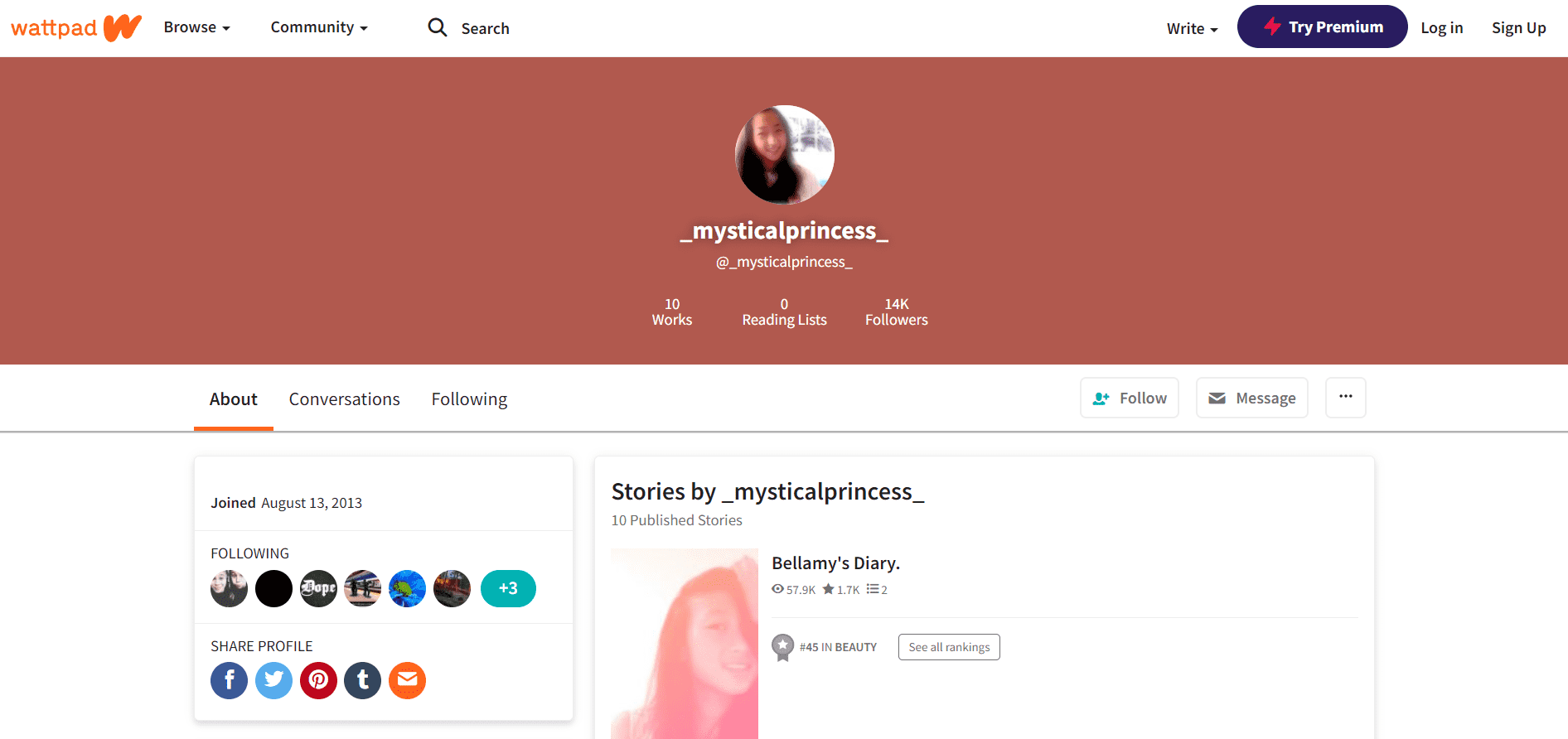 aespa's Giselle had a Wattpad account (@_mysticalprincess_/Wattpad)