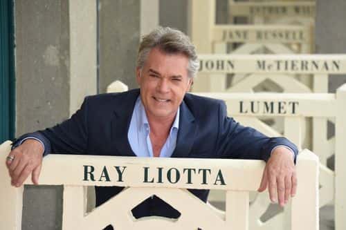 Actor Ray Liotta unveils his cabin sign as a tribute for his career along the Promenade des Planches during the 40th Deauville American Film Festival  on September 9, 2014 in Deauville, France.
