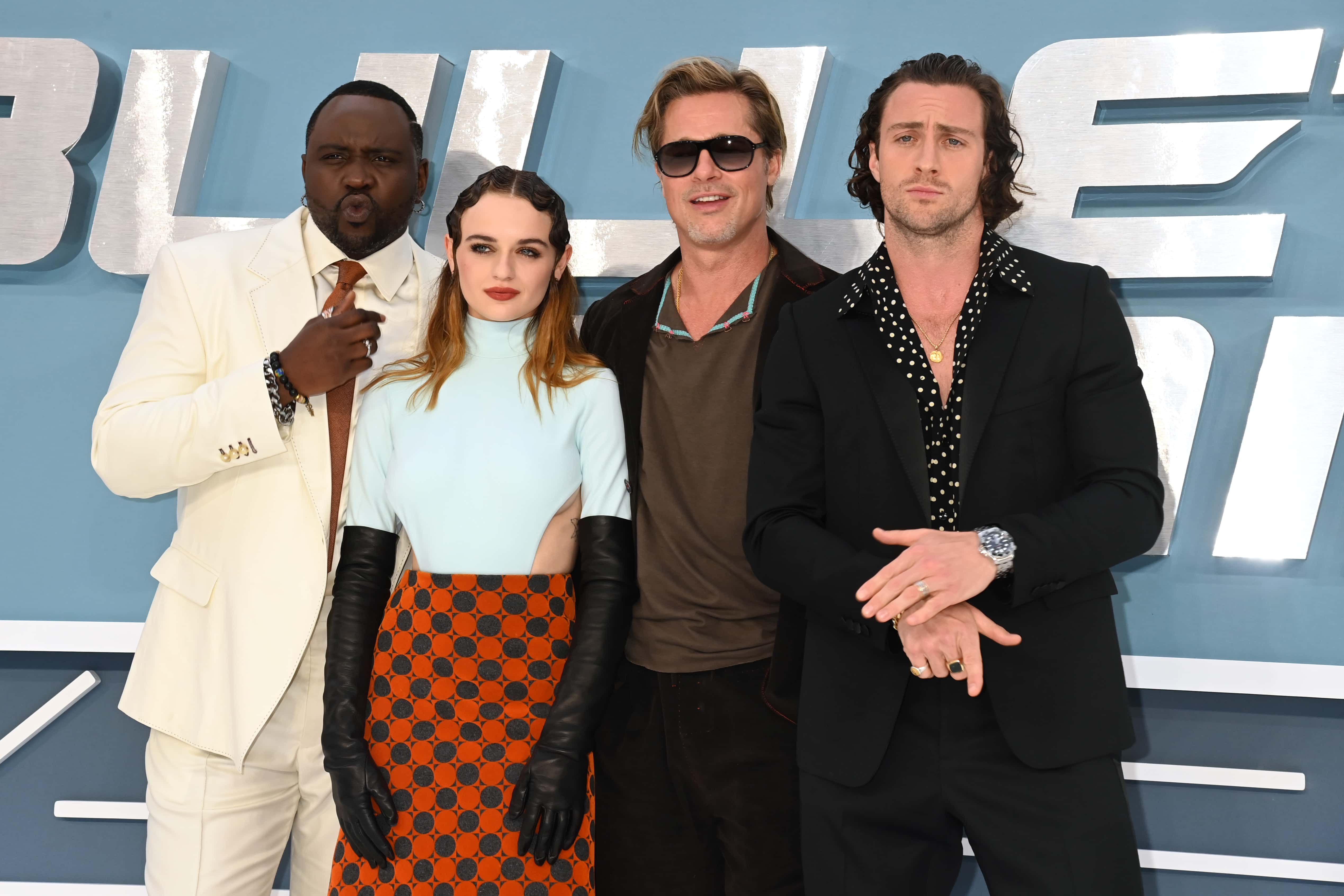 Brian Tyree Henry, Joey King, Brad Pitt and Aaron Taylor-Johnson attend the