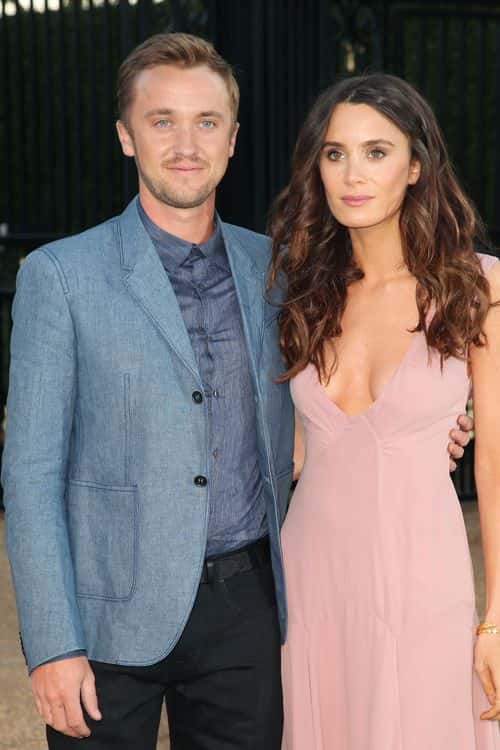 Tom Felton and Jade Olivia attend the Burberry 