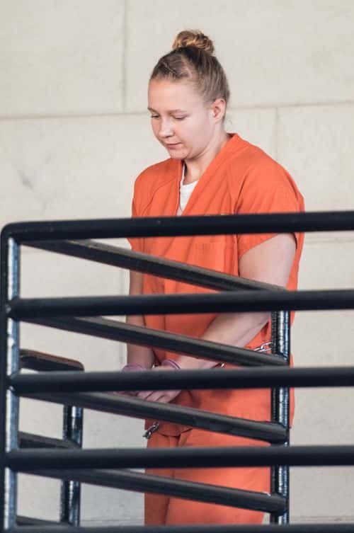 Reality Winner exits the Augusta Courthouse June 8, 2017 in Augusta, Georgia. Winner is an intelligence industry contractor accused of leaking National Security Agency (NSA) documents.