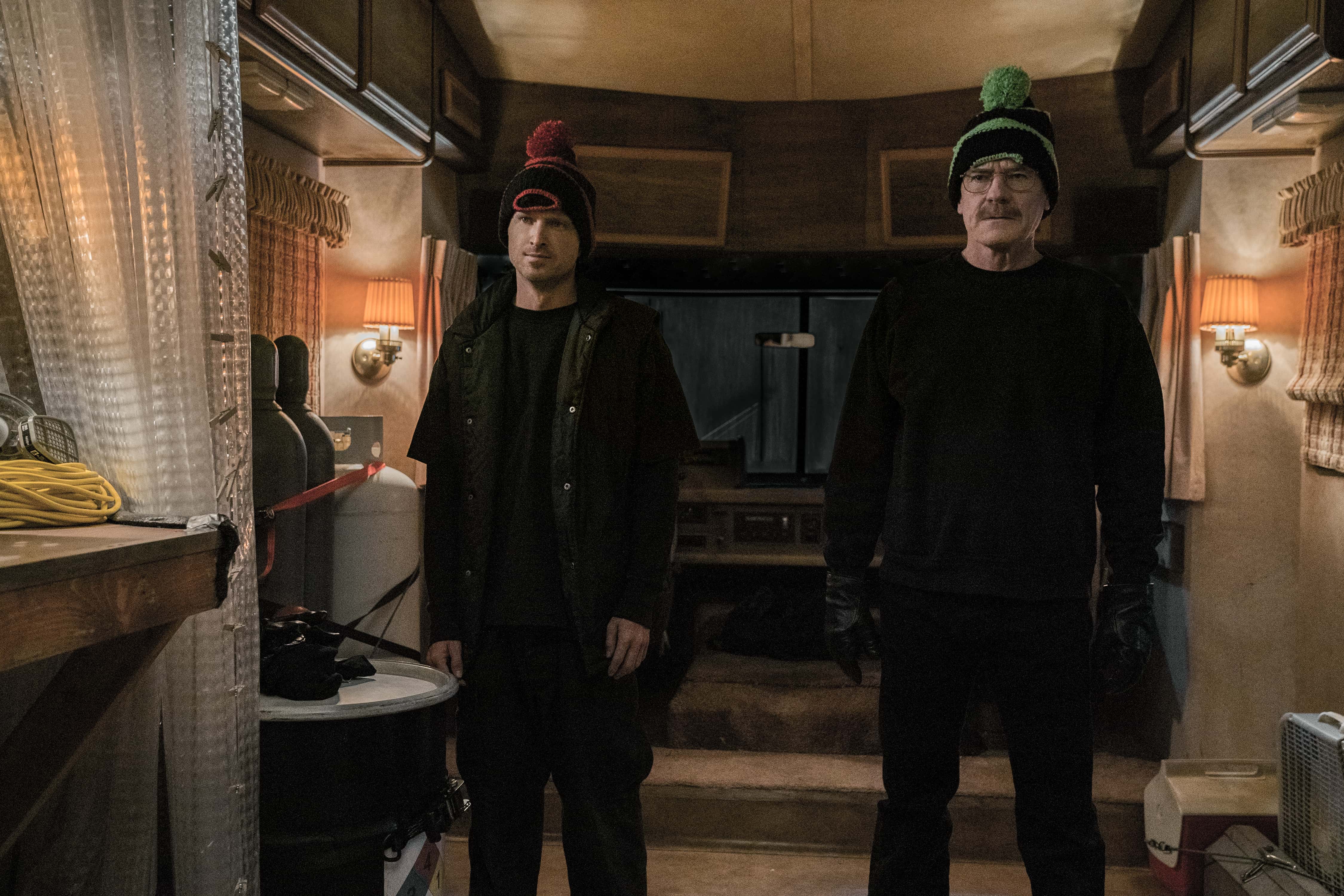 Bryan Cranston as Walter White, Aaron Paul as Jesse Pinkman in 'Better Call Saul' Season 6 Episode 11 (AMC)