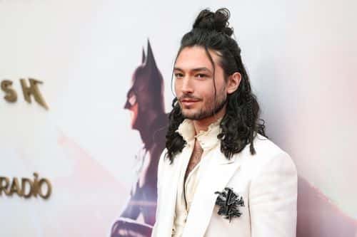 Ezra Miller attends the Los Angeles premiere of Warner Bros. 