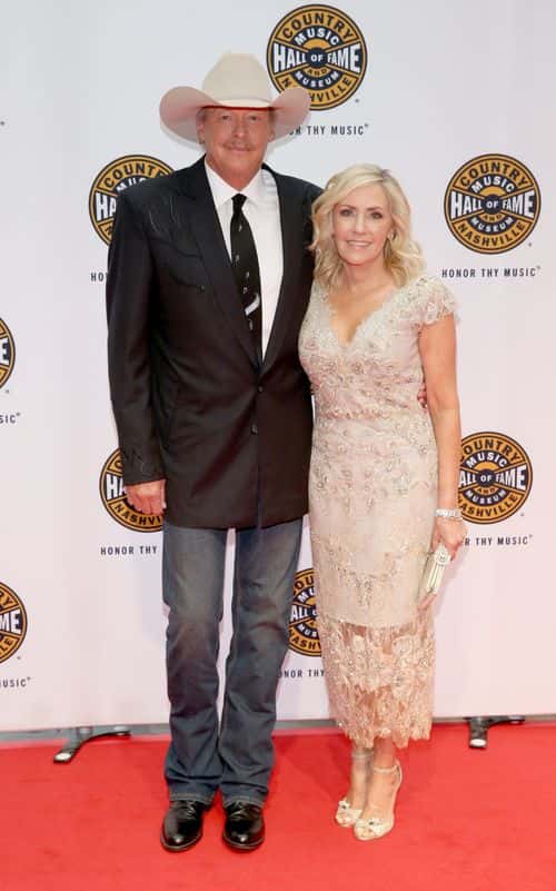 Singer-songwriter Alan Jackson and Denise Jackson attend the Country Music Hall of Fame and Museum Medallion Ceremony to celebrate 2017 hall of fame inductees Alan Jackson, Jerry Reed And Don Schlitz at Country Music Hall of Fame and Museum on October 22, 2017, in Nashville, Tennessee. (Photo by Terry Wyatt/Getty Images for Country Music Hall Of Fame & Museum)