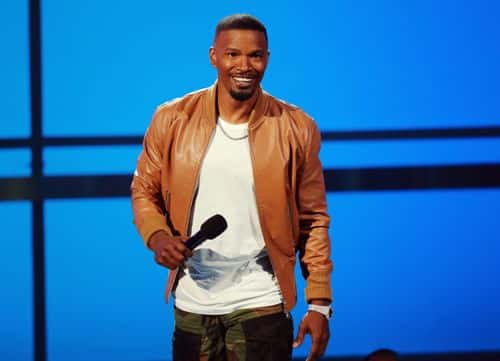 Host Jamie Foxx speaks onstage at the 2018 BET Awards at Microsoft Theater on June 24, 2018 in Los Angeles, California.
