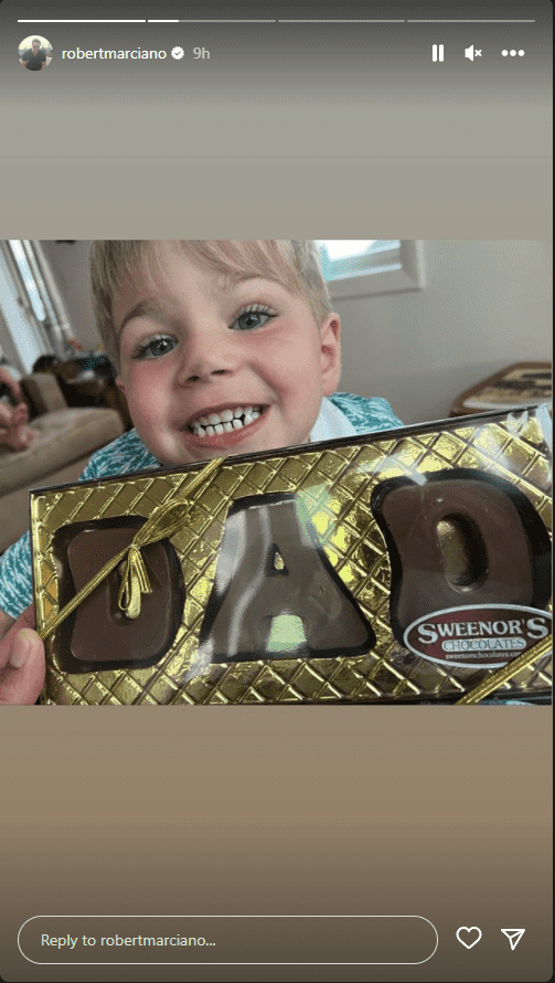 GMA's Rob Marciano gets a gift from son Mason, 4 on the occasion of Father's Day (@robertmarciano/Instagram)