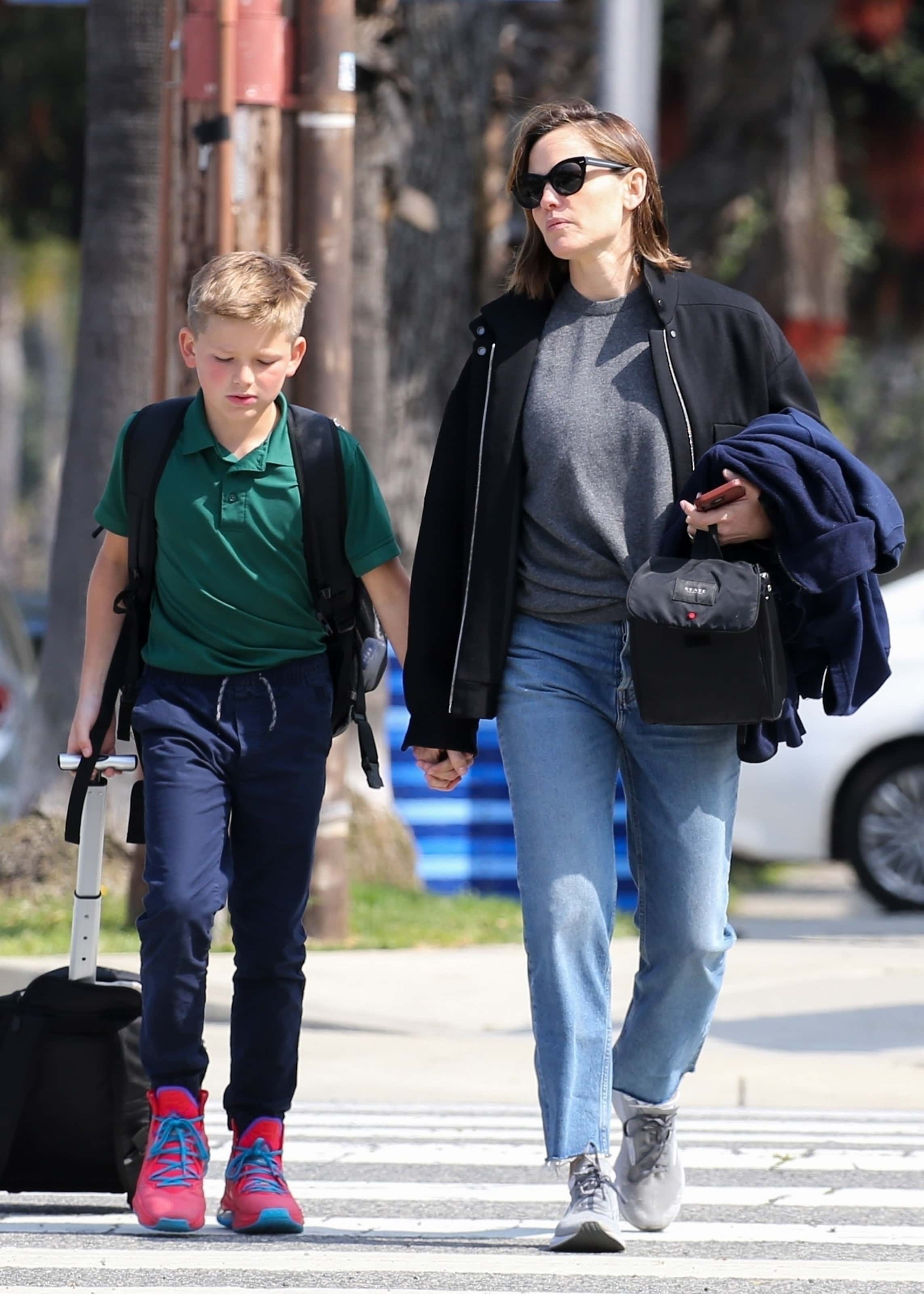 Jennifer Garner enjoyed a stroll in Santa Monica with her 11-year-old son Samuel  (backgrid)