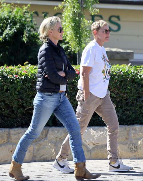 Ellen DeGeneres looks madly in love with wife Portia de Rossi while strolling through Santa Barbara (Backgrid)