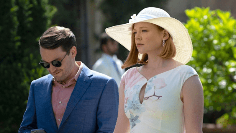 Roman and Shiv in a still from 'Succession' Season 3 (HBO)