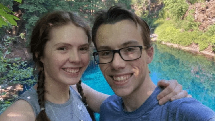 While climbing with his girlfriend on Monday, Tranby fell about 300 to 500 feet (90-150 meters) and was severely injured (sabrinataylorschmitt/gofundme)