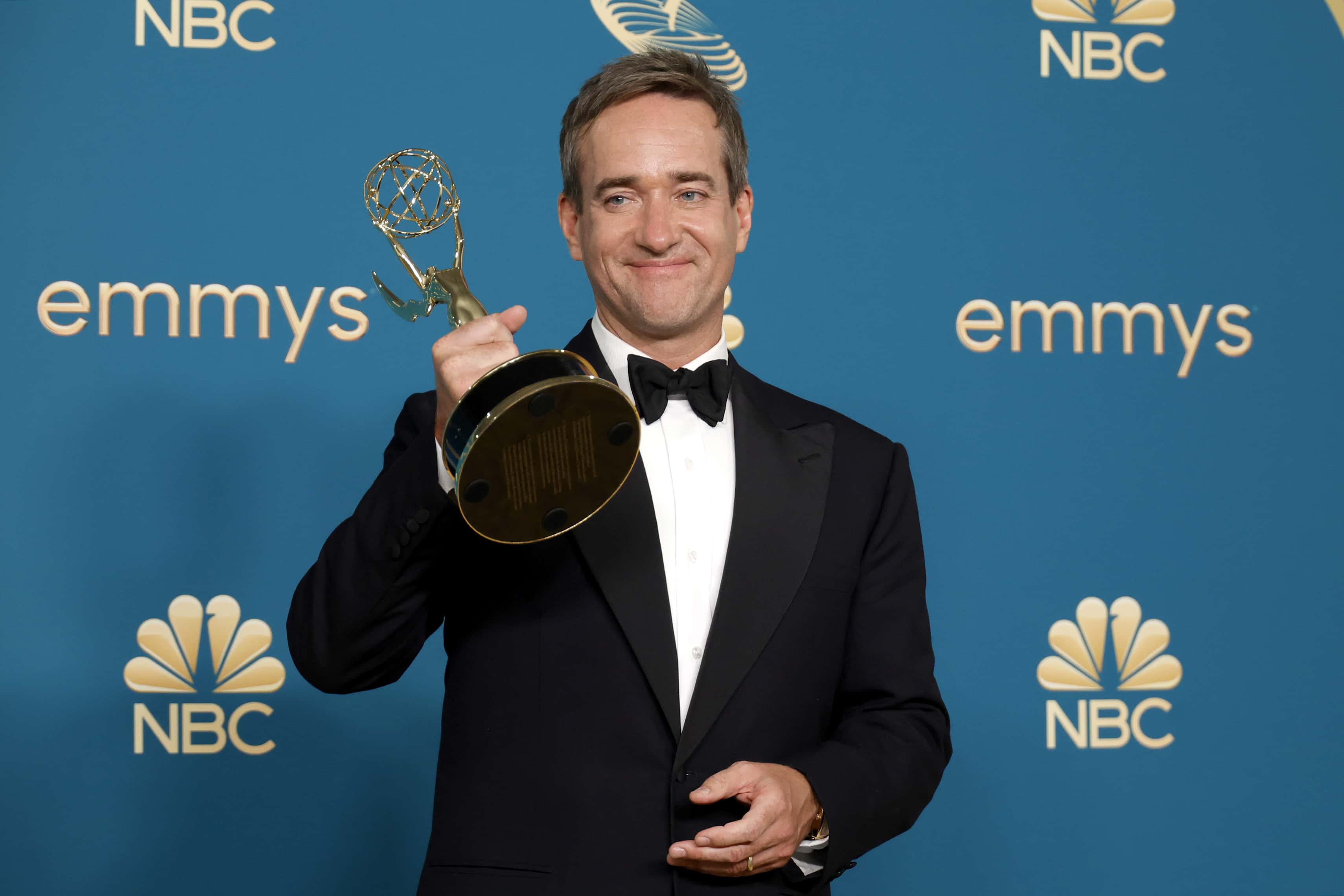 Matthew Macfadyen, winner of the Outstanding Supporting Actor in a Drama Series award for ‘Succession,’ poses in the press room during the 74th Primetime Emmys at Microsoft Theater on September 12, 2022 in Los Angeles, California.