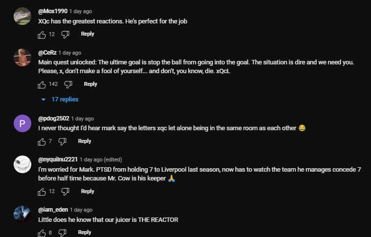 Comments on xQc (@xqcclips/YouTube)