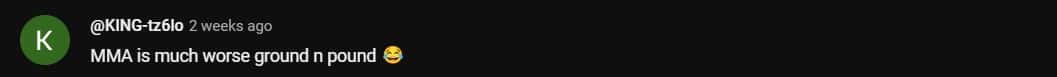 Another user criticized MMA (baldbillionaireaikido/YouTube)