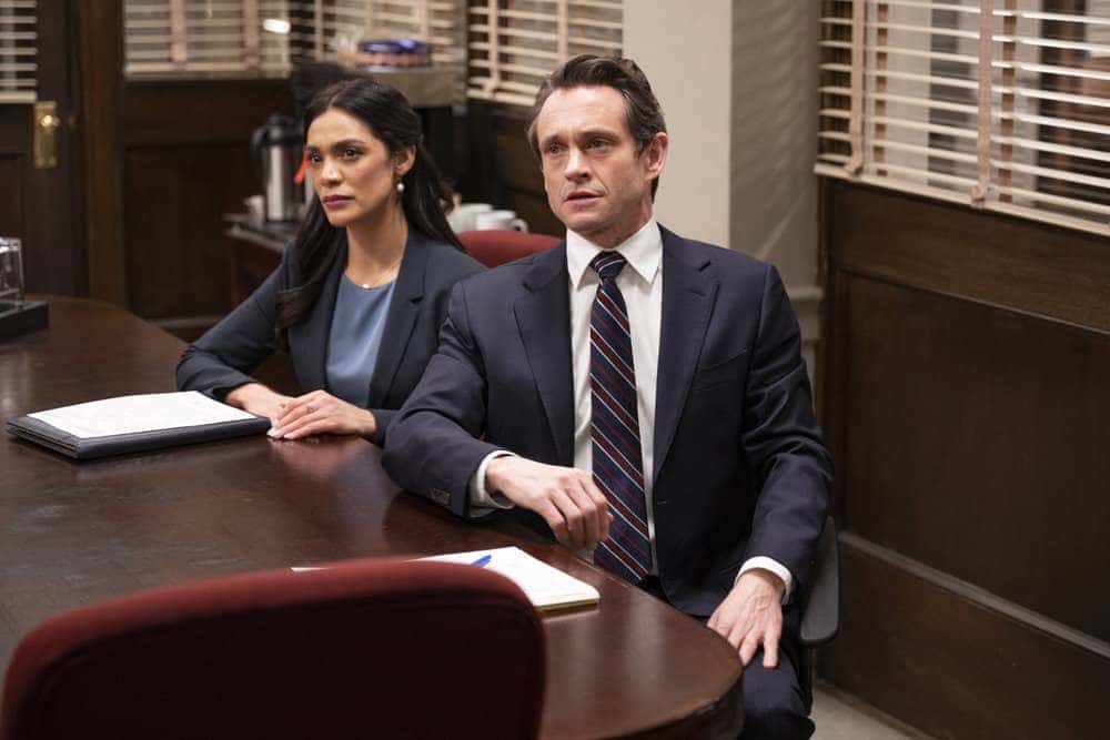 Odelya Halevi as Samantha Maroun and Hugh Dancy as Nolan Price in 'Law & Order' Season 21 (NBC)