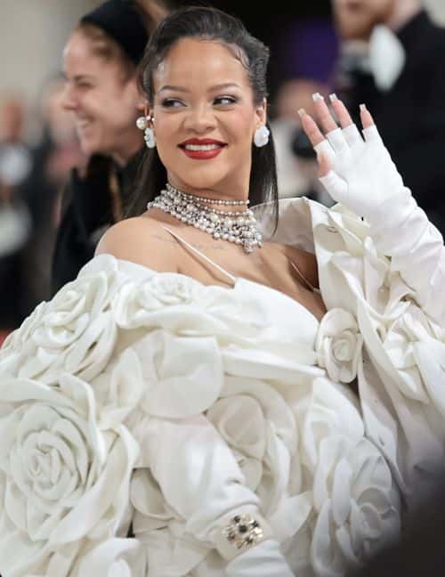 Rihanna attends The 2023 Met Gala Celebrating 