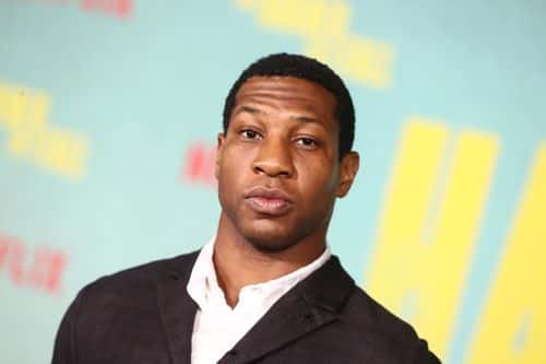 Jonathan Majors attends the Los Angeles premiere of