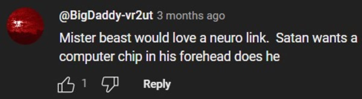 A user called MrBeast 'satan' (moneymoth/YouTube)