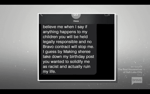 Diana Jenkins' text to Garcelle Beauvais (Bravo)