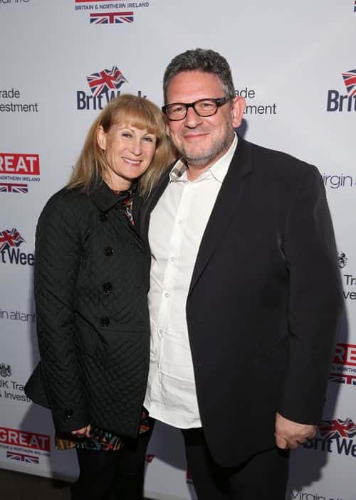 Lucian Grainge, Universal Music Group, CEO (R) and Caroline Grainge attend The 2015 BritWeek UKTI Business Innovation Awards at the Four Seasons Hotel Los Angeles at Beverly Hills on April 23, 2015 in Los Angeles, California.