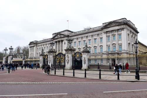 A general view of Buckingham Palace on February 20, 2022 in London, England. Buckingham Palace has announced that Queen Elizabeth II has tested positive for COVID-19 and is suffering 