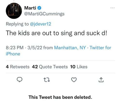 Marti G Cummings writes an explosive tweet that has now resurfaced again post her White Houe invitation. (Twitter/@MartiGCummings)
