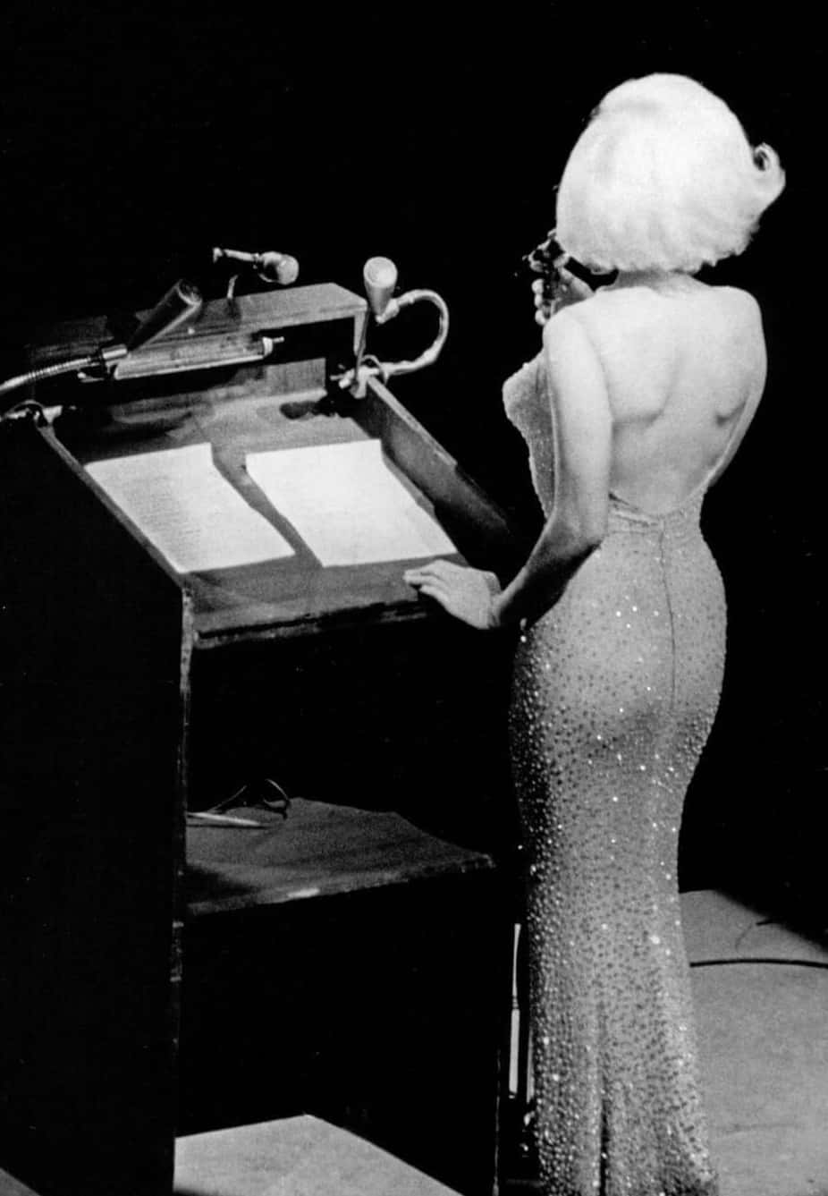 Marilyn Monroe's infamous “Happy Birthday, Mr. President” dress (Photo by Somelikeitmonroe/Instagram)