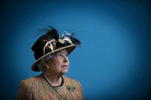 Queen Elizabeth II smiles as she opens the refurbished East Wing of Somerset House, on February 29, 2011 in London, England.