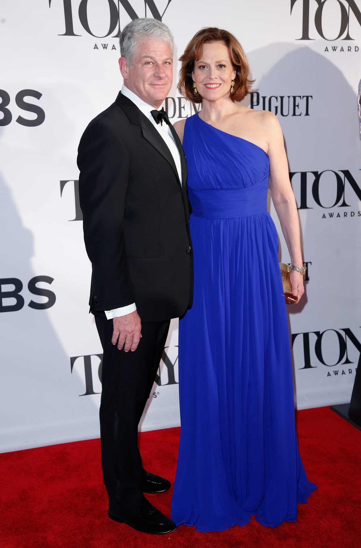 Actress Sigourney Weaver (R) and Director Jim Simpson attend The 67th Annual Tony Awards at Radio City Music Hall on June 9, 2013 in New York City. (Photo by Jemal Countess/WireImage for Tony Awards Productions)