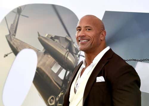 Dwayne Johnson arrives at the premiere of Universal Pictures' 