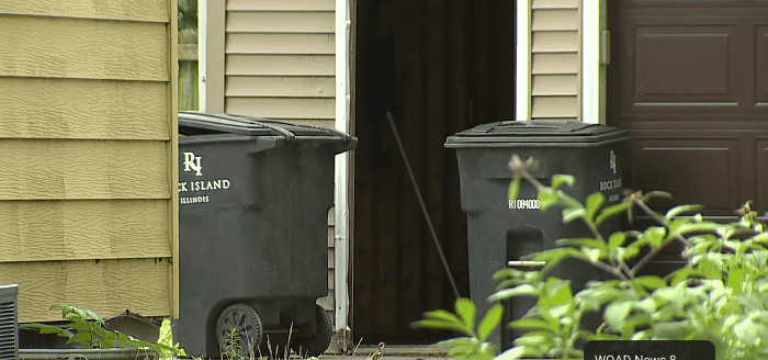 The body was concealed in a garbage bin inside a garage (WQADnews8
/YouTube)