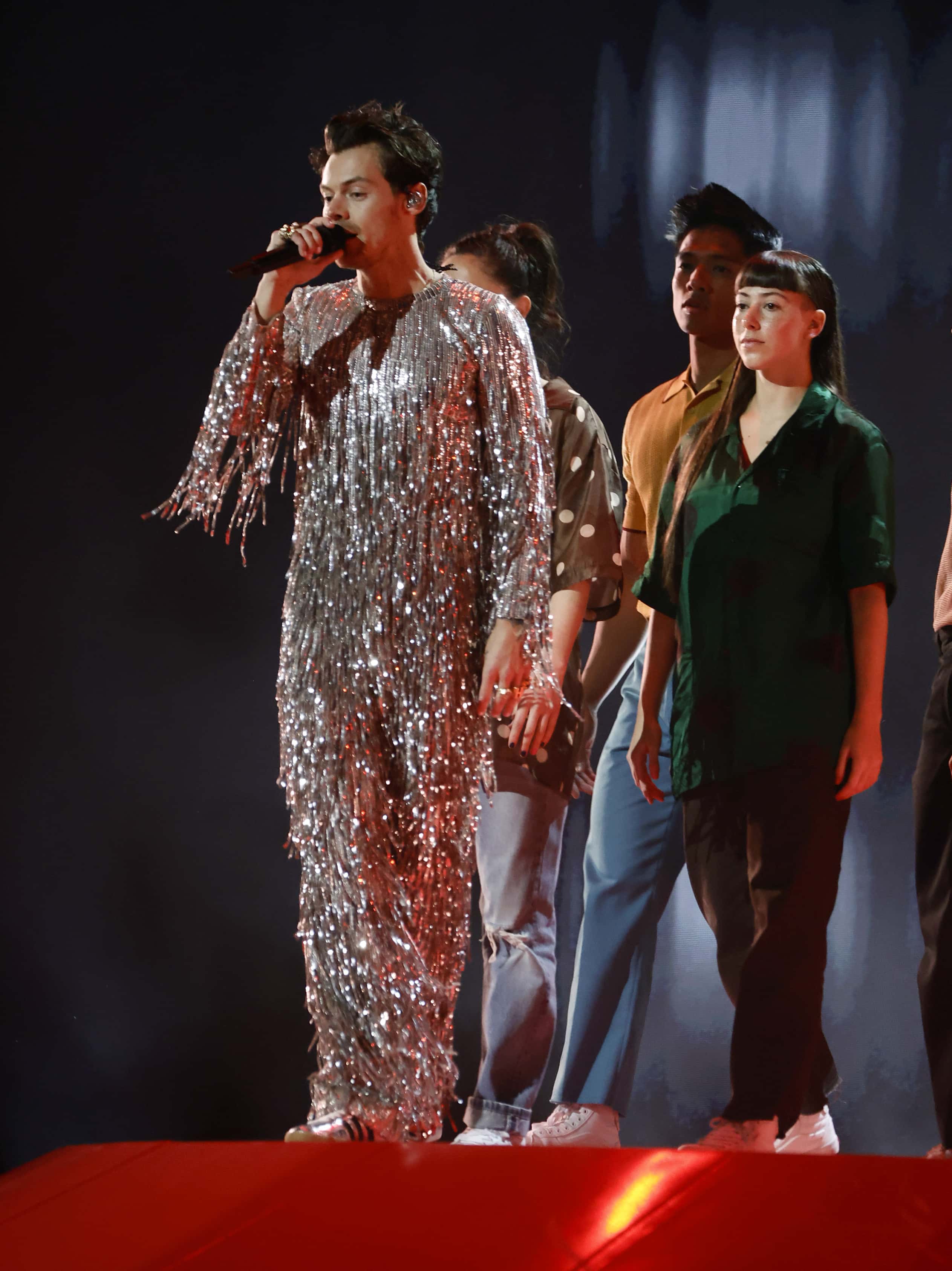 Harry Styles performs onstage during the 65th GRAMMY Awards at Crypto.com Arena on February 05, 2023, in Los Angeles, California. (Photo by Frazer Harrison/Getty Images)