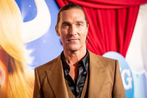 Matthew McConaughey attends the premiere of Illumination's 'Sing 2' on December 12, 2021 in Los Angeles, California.