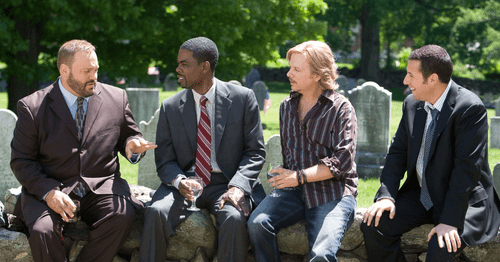 Adam Sandler, Chris Rock, David Spade, and Kevin James in 'Grown Ups' (2010) (IMDb)