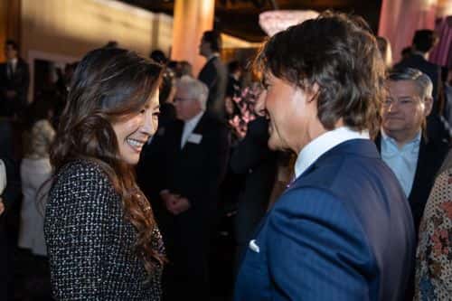 Michelle Yeoh and Tom Cruise attending the Oscar Nominees Luncheon 2023 (The Academy)