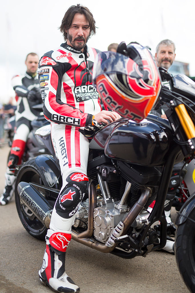 Actor Keanu Reeves takes part at the Goodwood Festival of Speed at Goodwood on June 25, 2016, in Chichester, England. (Getty Images)