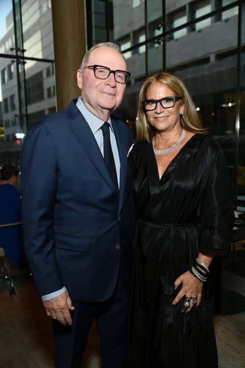 Thomas Lee (L) and Ann Tenenbaum attend the 57th New York Film Festival -
