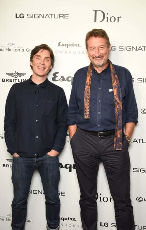 Cillian Murphy and Steven Knight attend an An Evening with Steven Knight and Cillian Murphy from Peaky Blinders at Esquire Townhouse with Dior at Carlton House Terrace on October 12, 2017 in London, England.