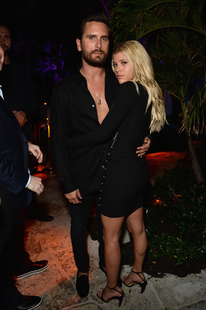 Scott Disick and Sofia Richie attend DuJour's Jason Binn And WellNEST Celebrate Miami Beach's Art Basel Kick-Off at The Confidante on December 6, 2017 in Miami Beach, Florida. (Photo by Andrew Toth/Getty Images for Dujour)