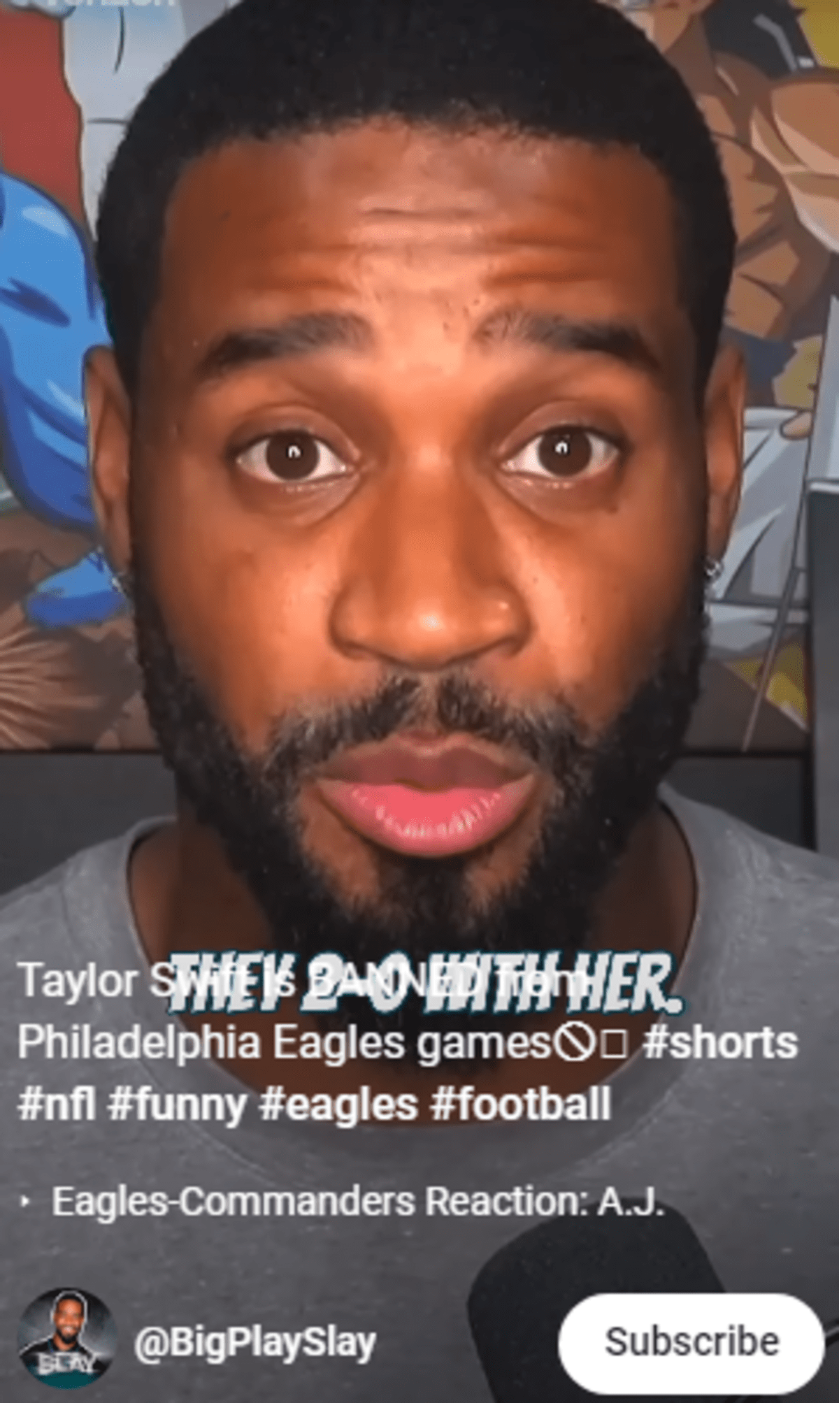 Darius Kelce asked Taylor Swift to stay away from the Chiefs vs Eagles game (@BigPlaySlay/YouTube)