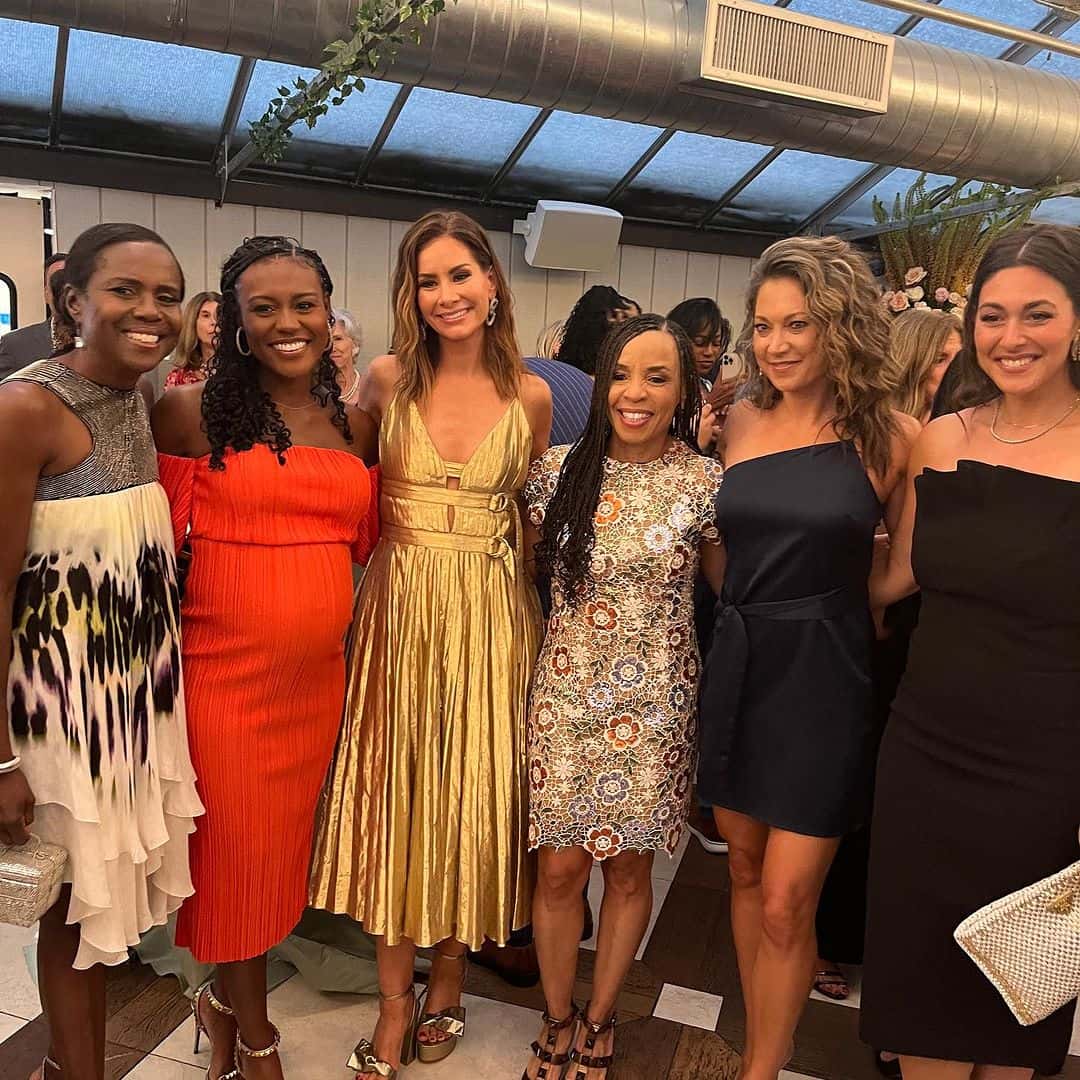 Ginger Zee was snapped with Deb Roberts and Rebecca Jarvis at the wedding (@ginger_zee/Instagram)