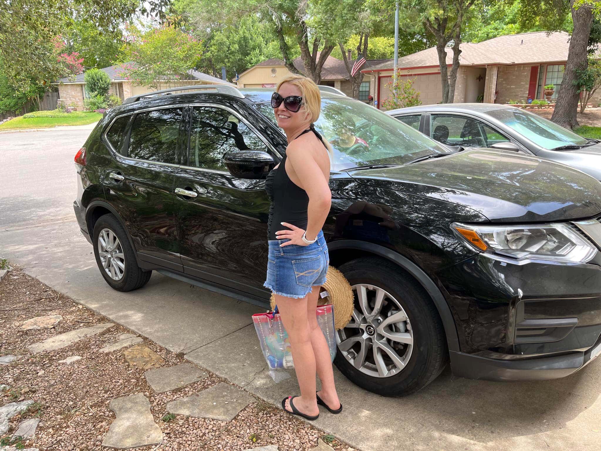 Christina Powell reportedly left &nbsp;in her black 2020 Nissan Rogue, with license plate number PYJ 8564 (Claudia A Mobley/Facebook)