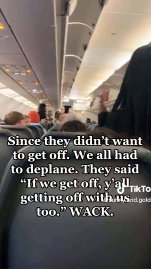 A TikTok video showed the incident from the plane. (Photo: @sunny.and.golden/TikTok)