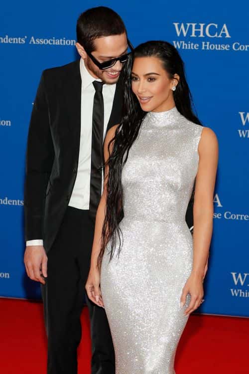 Pete Davidson and Kim Kardashian attend the 2022 White House Correspondents' Association Dinner at Washington Hilton on April 30, 2022 in Washington, DC.