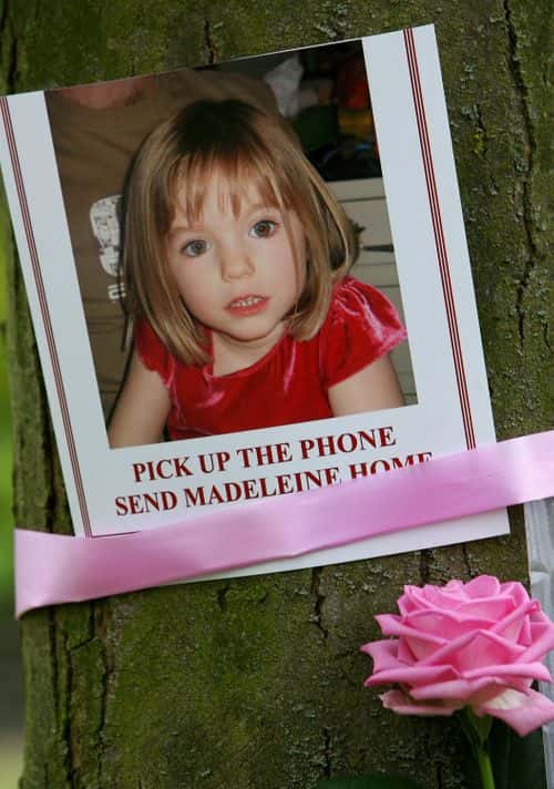 Tributes are seen in Rothley Village Centre showing support to Madeleine McCann on April 12, 2007 in Rothley, England.  Gerry and Kate McCann parents of missing Madeleine McCann marked her fourth birthday with an appeal for people to double their efforts to find their daughter. Madeleine went missing on May 3, 2007 in the holiday resort of Praia da Luz.