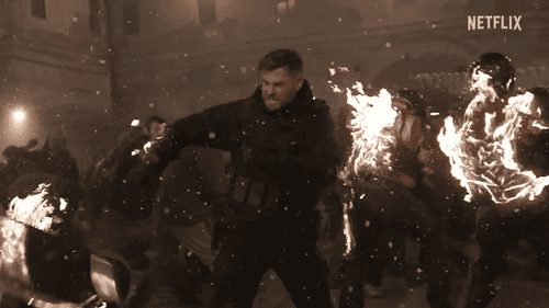 A Still of Chris Hemsworth from 'Extraction 2' (Netflix)